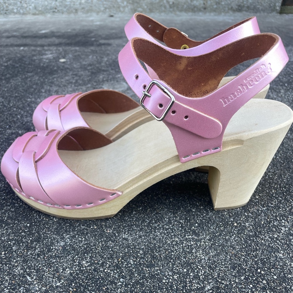 Swedish Hasbeen Peep Toe Heels Size 39